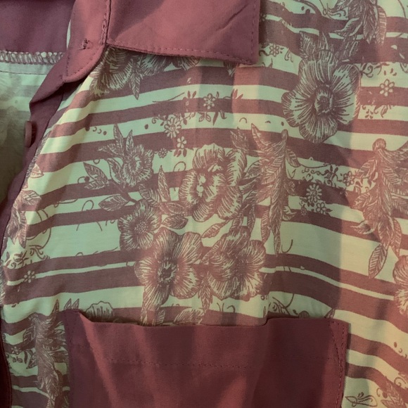 Blush Pink Floral/Striped LuLaRoe Amy Dolman Blouse - NWT XXS (Oversized) - Picture 6 of 12